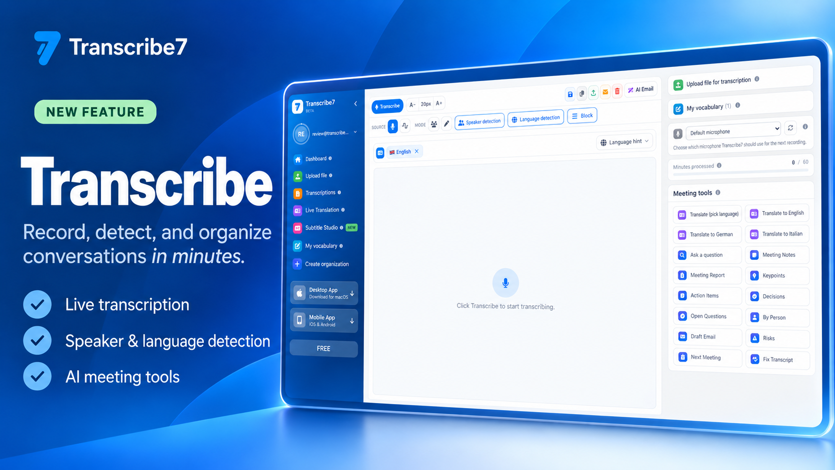 Transcribe7 Unveils Updated User Interface